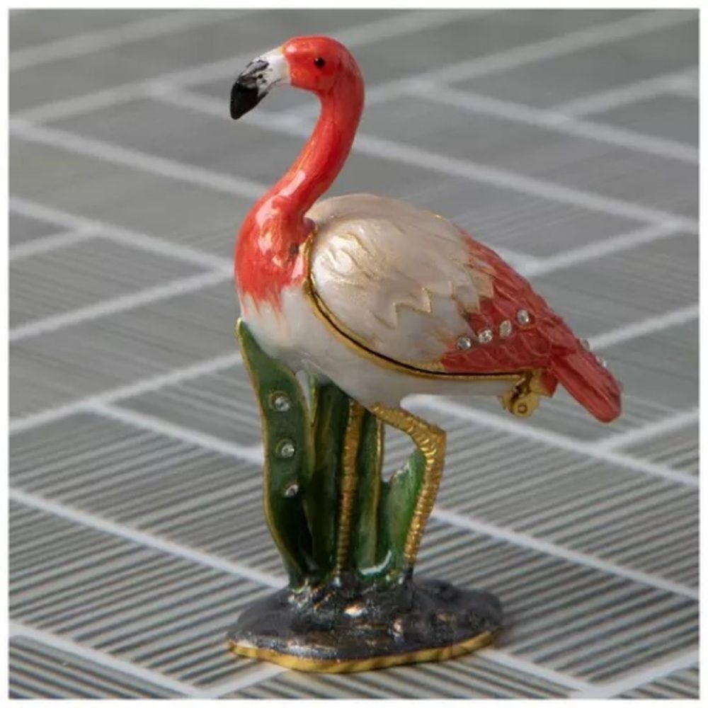 New! Beach Flamingo Jewelry Box Trinket Dish NWT